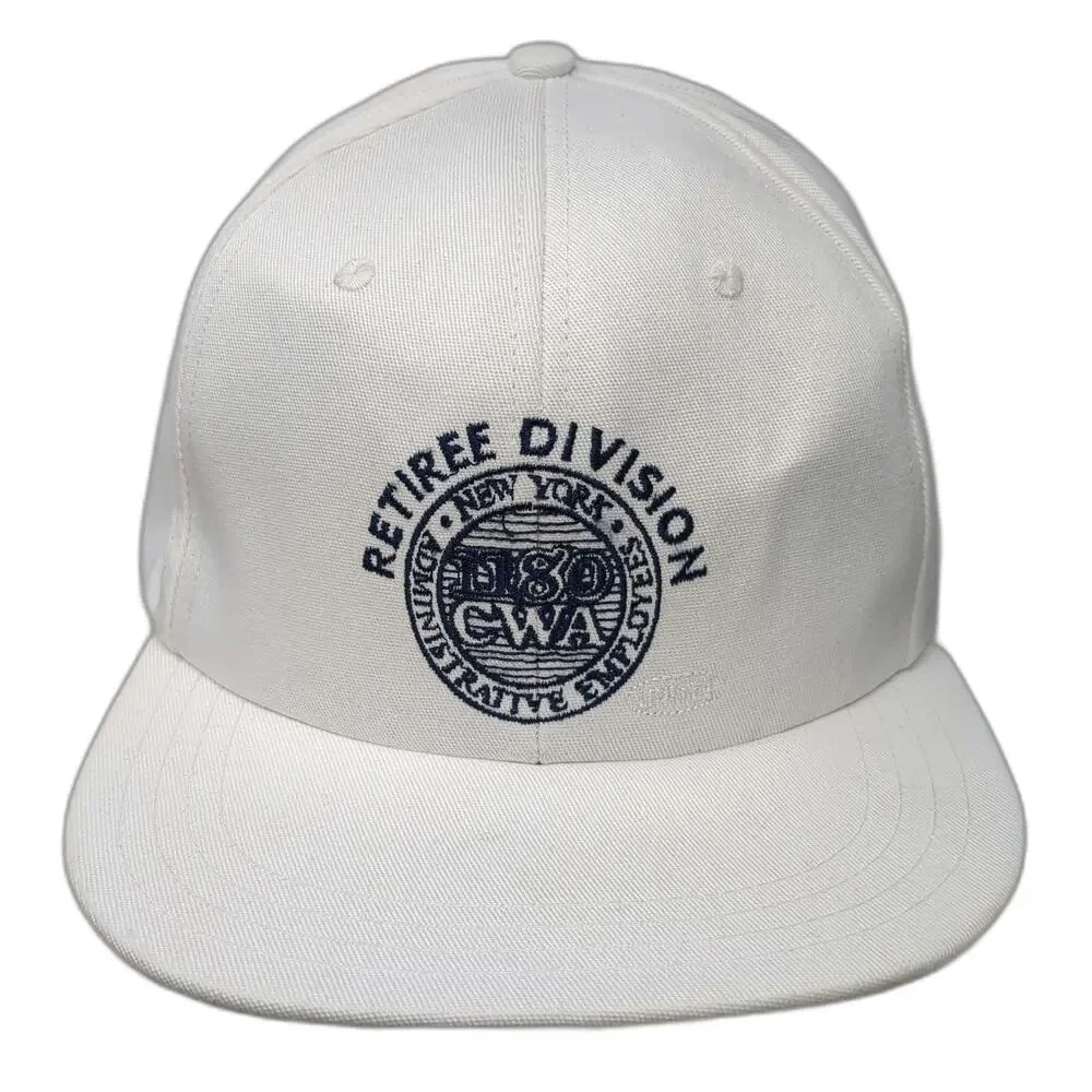 Unionwear Snapback White Blue One Size Union Made USA L1180 CWA Retiree Hat